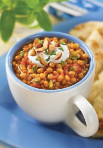 SpicedLentilsYogurtAlmondMintMealsMug